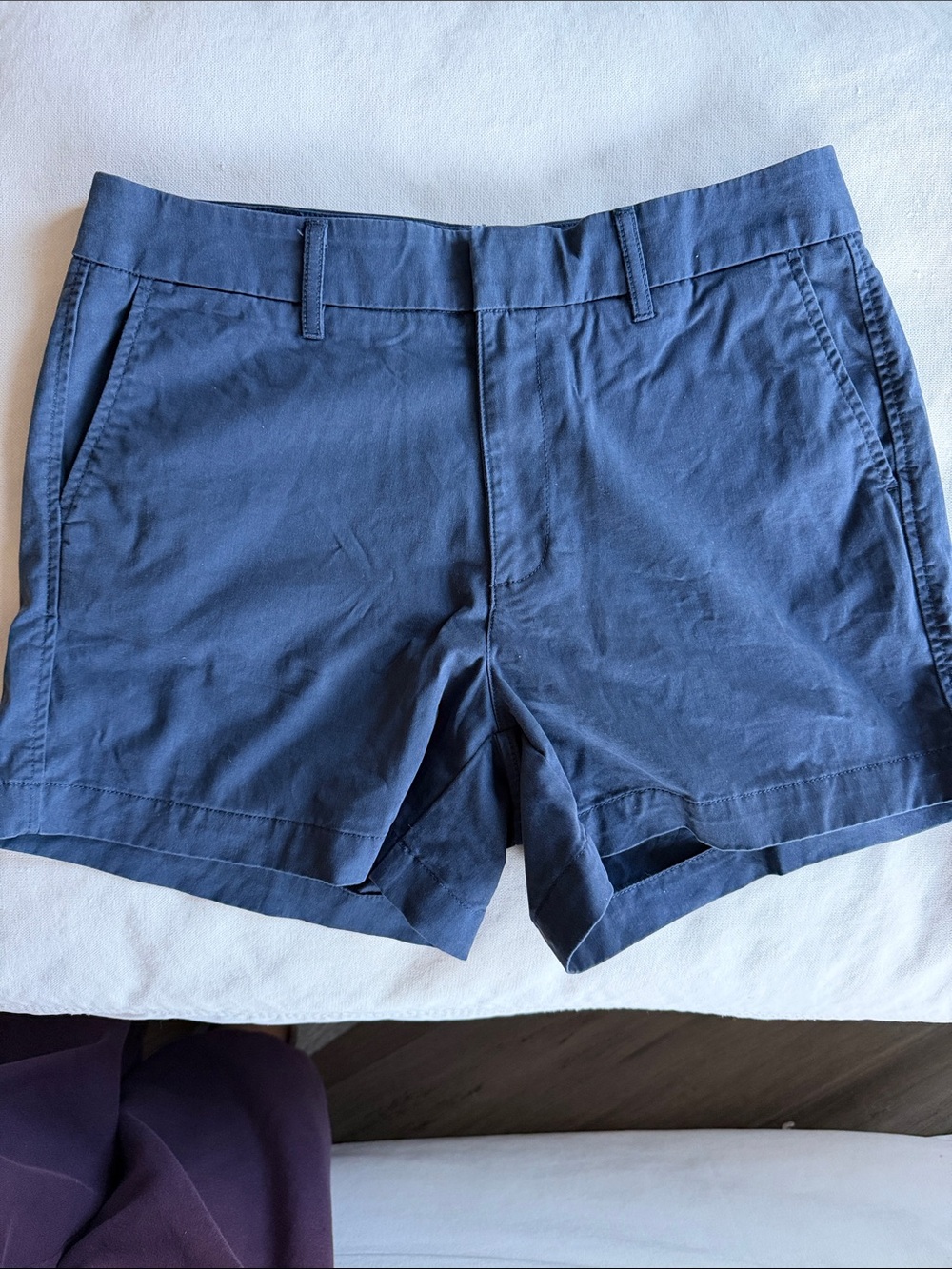 Quince Organic Navy Chino Shorts - EUC